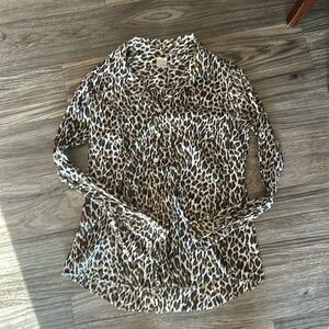 J Crew the perfect shirt - cheetah button up blouse